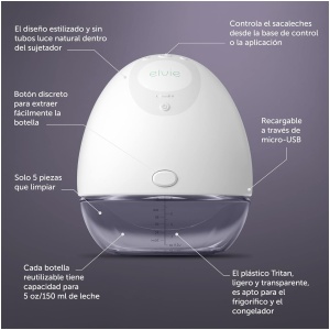 Sacaleches Eléctrico Portátil Elvie diseño