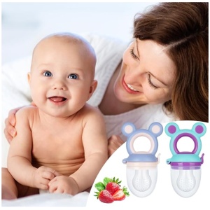 Vicloon Chupetes Fruta Bebe+6 Tetinas Silicona de Repuesto 3