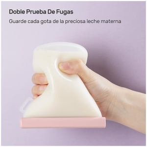 Nuliie 7 Uds Silicona Bolsas Leche Materna Reutilizable, Bolsas Leche Materna Congelar Doblemente a Prueba de Fugas, Sin BPA