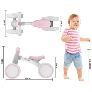 SEREED Bicicleta sin Pedales para Niños a Partir de 1 Año, Juguete Infantil para Bebés de 12 a 24 Meses