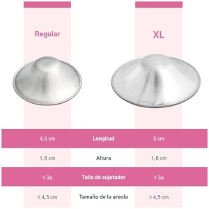 Silverette The Original - Pezones de plata 925 para una protección eficaz del pezón durante la lactancia