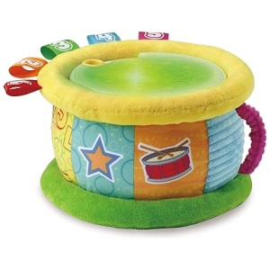 VTech Tambor Luces mágicas. Juguete para bebé +6 Meses. Bilingüe español-inglés. Más de 100 Canciones, melodías, Frases y Sonidos, Versión ESP, Multicolor