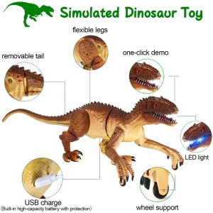 Velociraptor Luminosos Dinosaurio Realista Kizmyee caracteristica