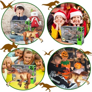 Velociraptor Luminosos Dinosaurio Realista Kizmyee regalo