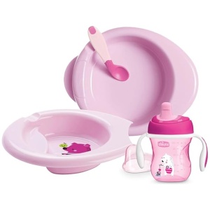 CHICCO - Set de Vajilla de Silicona para Bebé