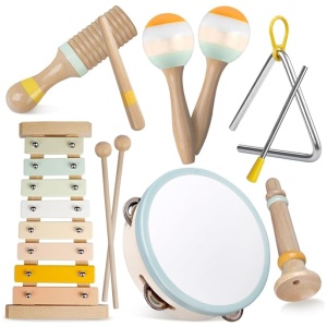 Meytccve Instrumentos Musicales para Bebés de 1-3, Set de Percusión