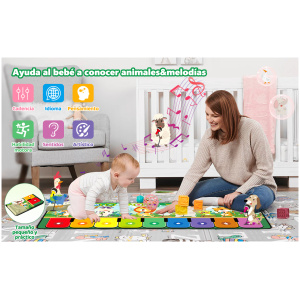 Rodzon Alfombra Musical Piano Bebe con 10 Animales 3