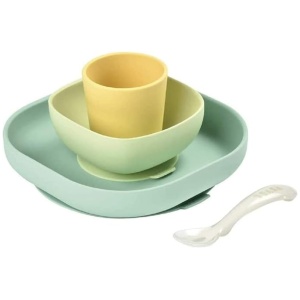 Vajilla infantil silicona Set 4 piezas - BÉABA
