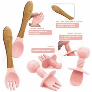 Marinaro IS® Set Vajilla Bebé de Silicona con Ventosa
